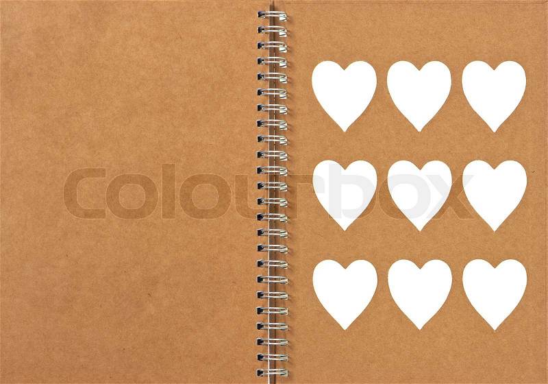 Open note book with ring binder, stock photo