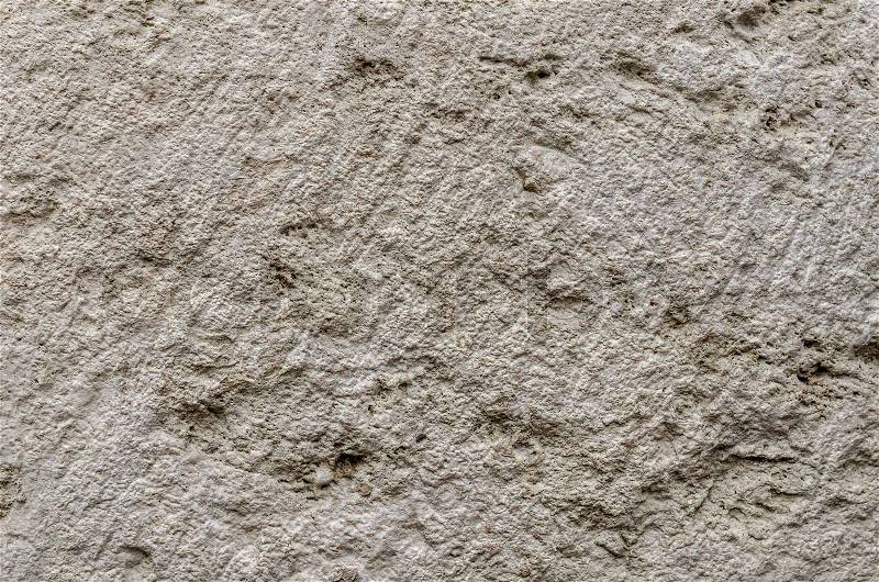 Part of the old concrete wall. Well visible texture. Place to place your text, stock photo