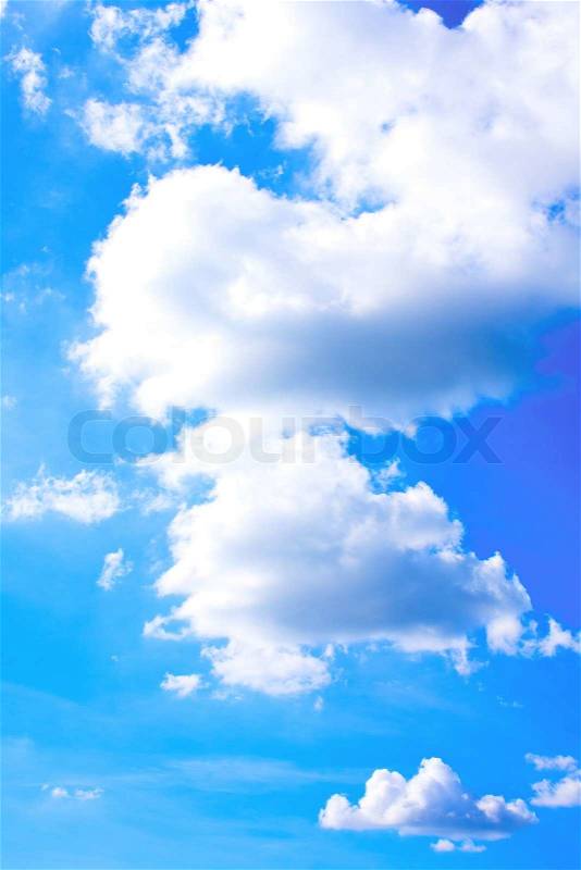 Beautiful blue clear clouds, stock photo