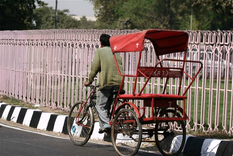 Transport in Newdehli India, stock photo