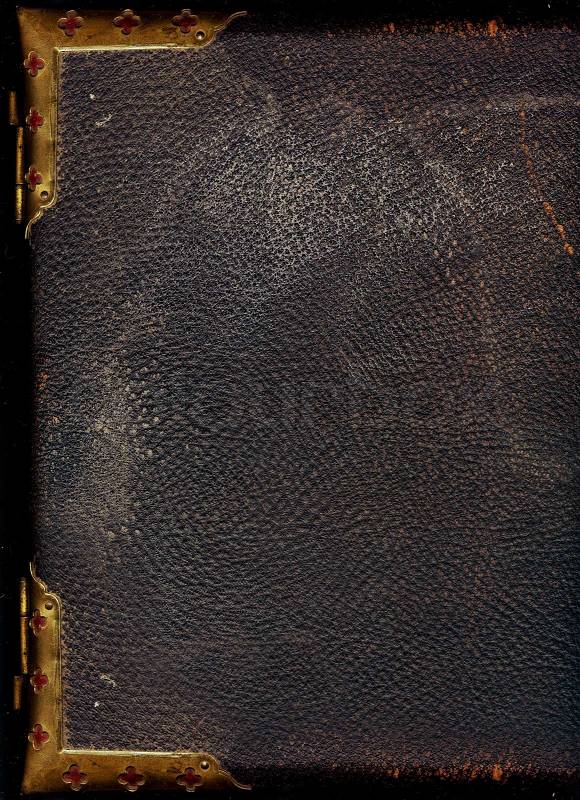 Old leather bound book, stock photo