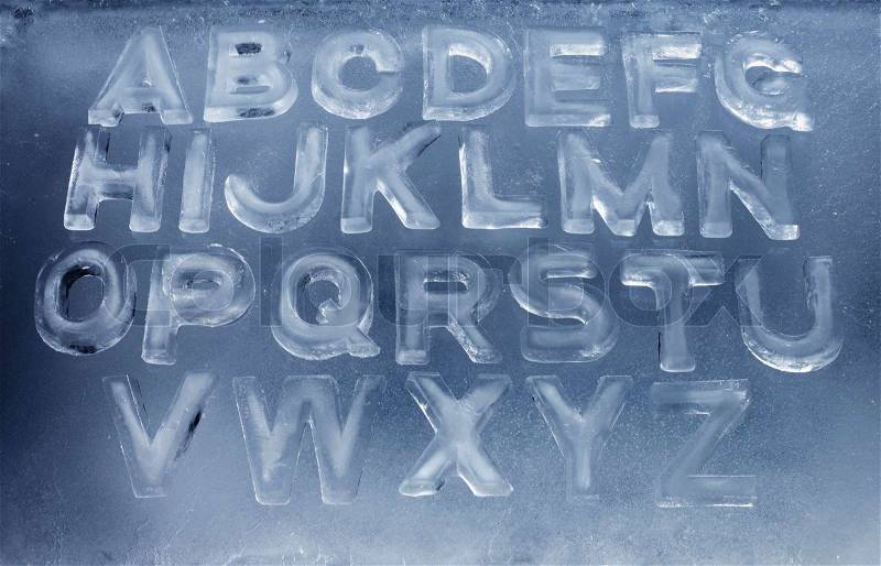 Ice Alphabet, stock photo