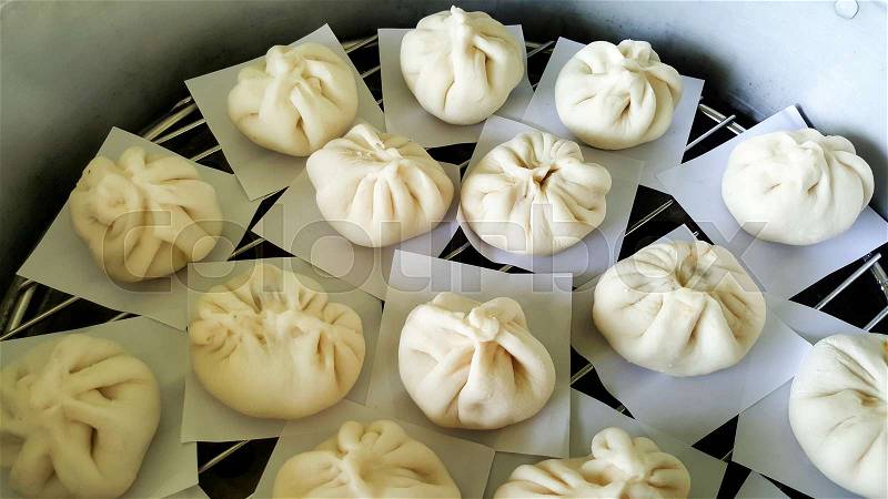 Chinese steamed buns homemade, stock photo