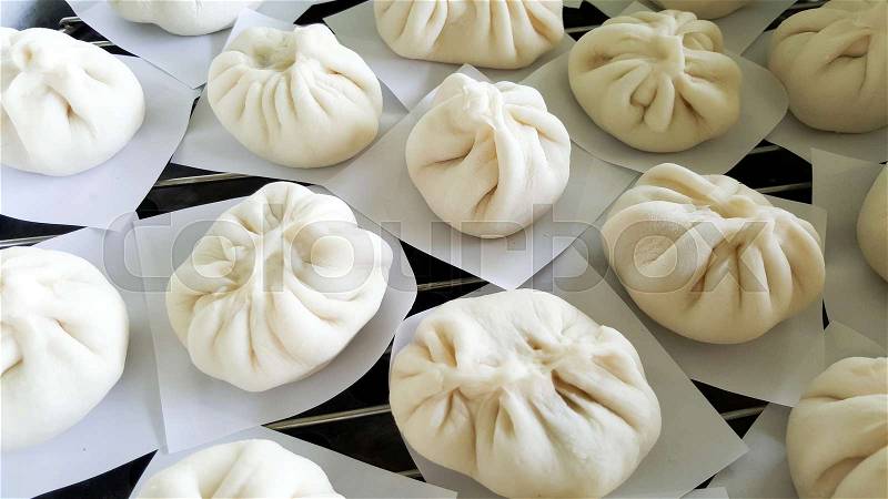 Chinese steamed buns homemade, stock photo