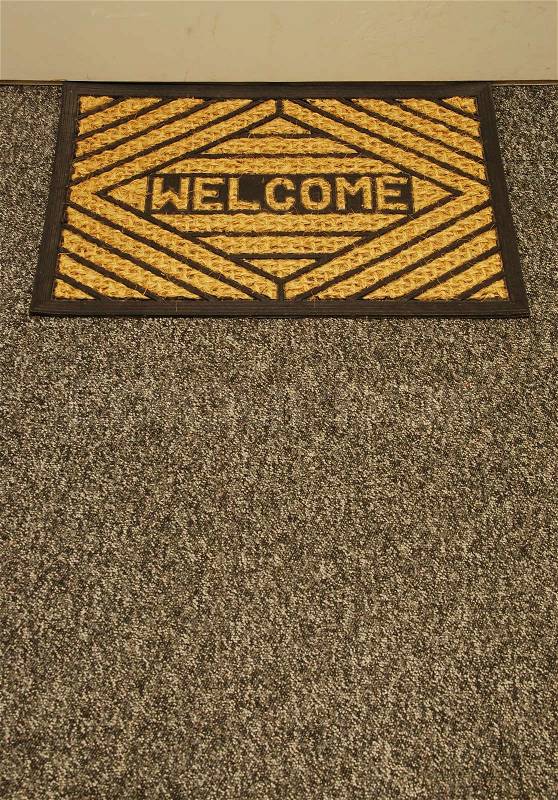 Welcome mat, stock photo