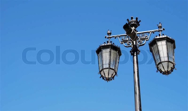 Street lamp posts, stock photo