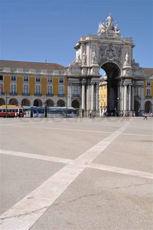 Commerce Square in Lisbon, stock photo