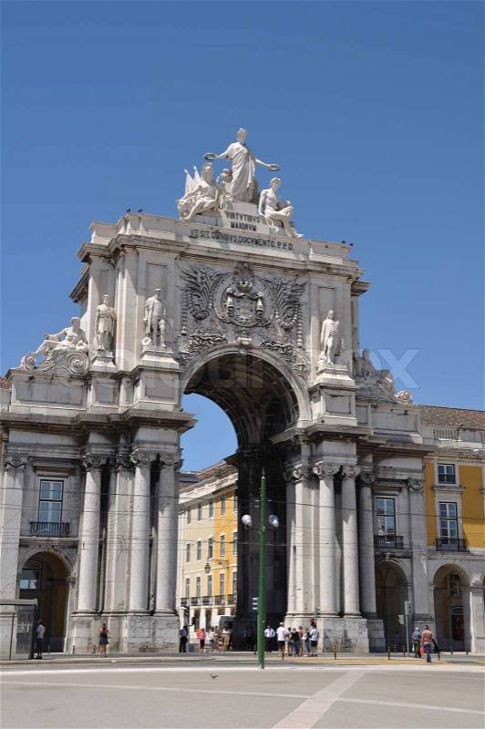 Commerce Square in Lisbon, stock photo