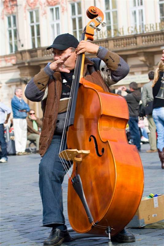 The street musician. Expression, stock photo