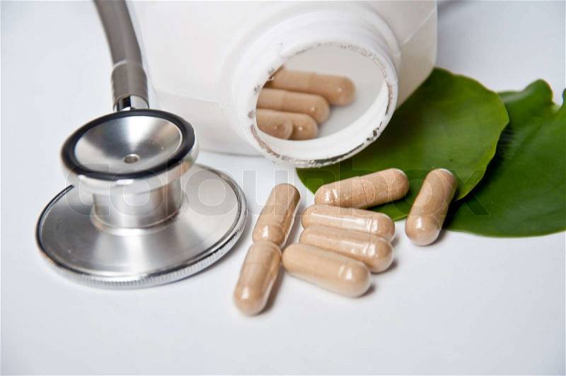 Alternative medicine for good health and good life, stock photo