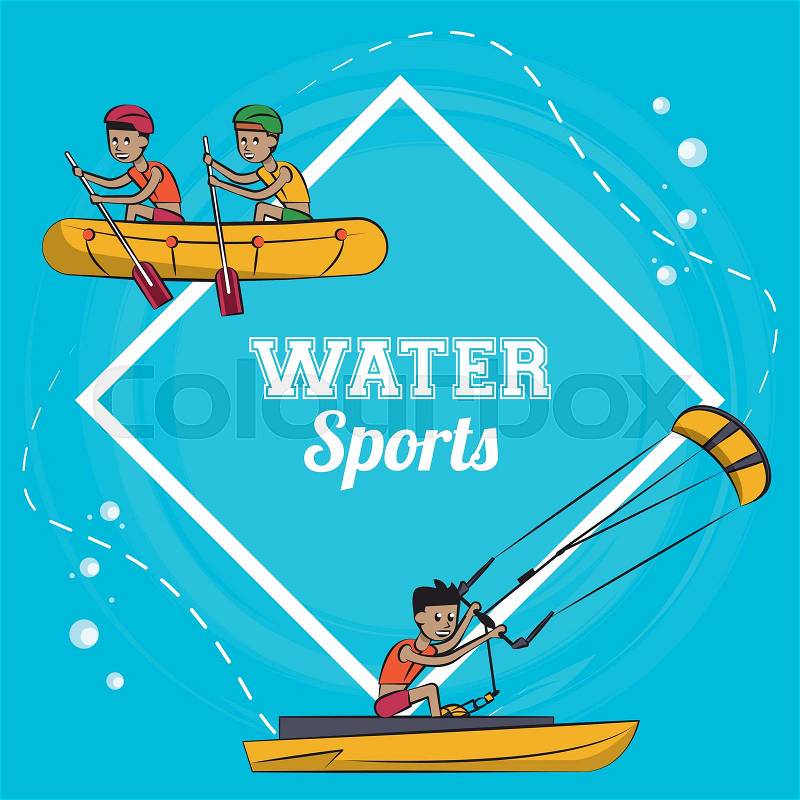 Water sport concept cartoons vector illustration graphic design, vector
