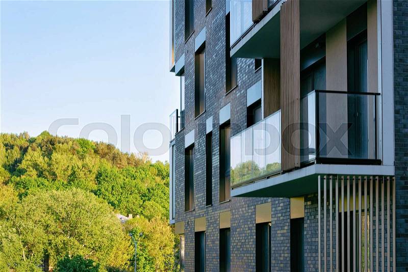 Modern flat building architecture concept. , stock photo