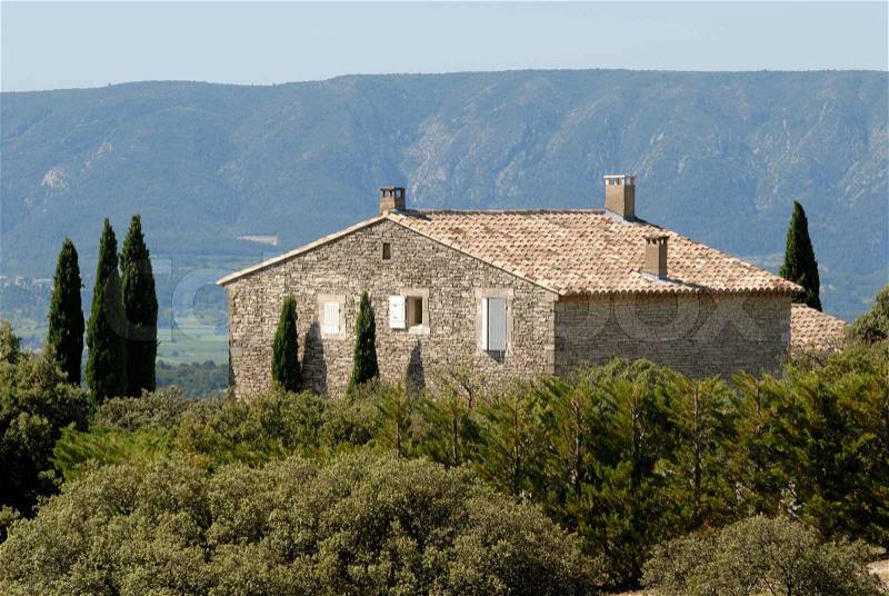 House in the Provence, southern France, stock photo