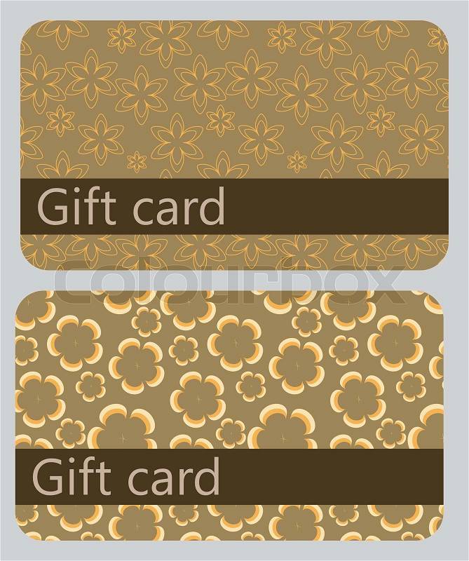 Abstract beautiful set of gift card design Raster version, stock photo