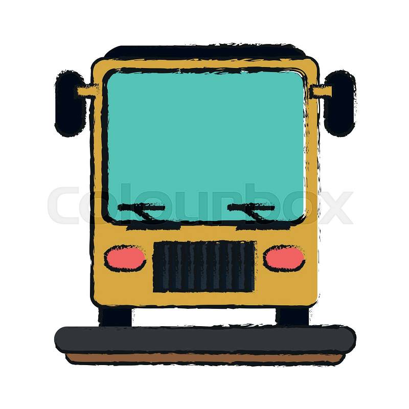 Public transportation bus vector icon illustration graphic design, vector