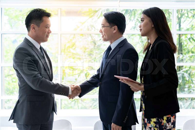 Handshake for Business deal Business Mergers and acquisitions, stock photo