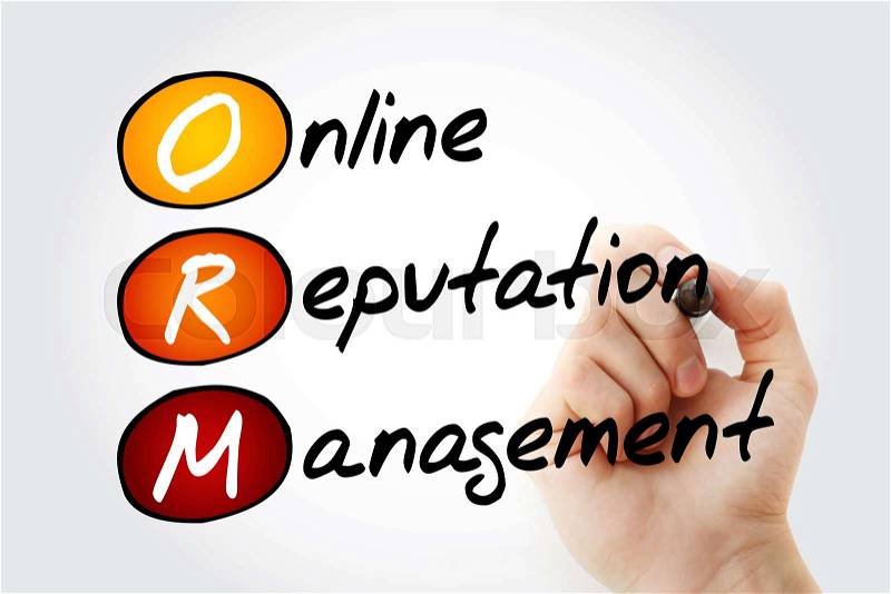 ORM - Online Reputation Management, acronym business concept background, stock photo