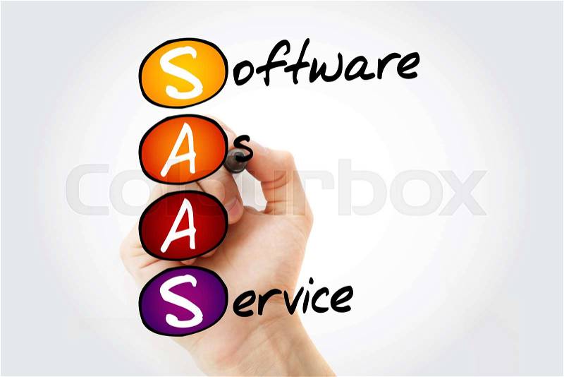 SAAS - Software As A Service, acronym with marker, business concept, stock photo
