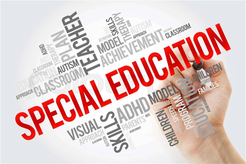 Special Education word cloud collage with marker, education concept background, stock photo
