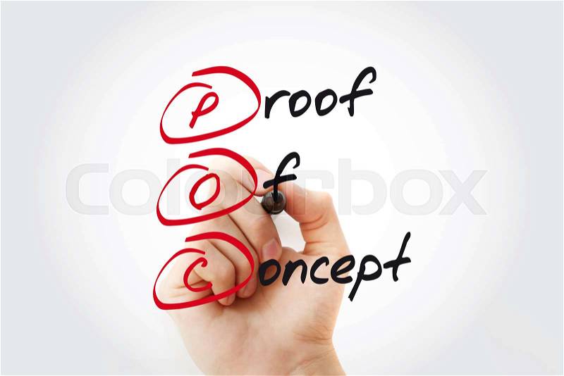 POC - Proof of Concept with marker, acronym business concept, stock photo