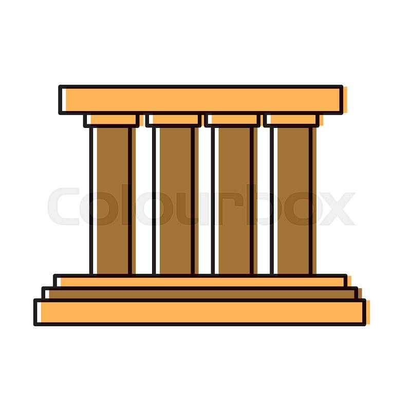 Greek building columns icon vector illustration graphic design, vector