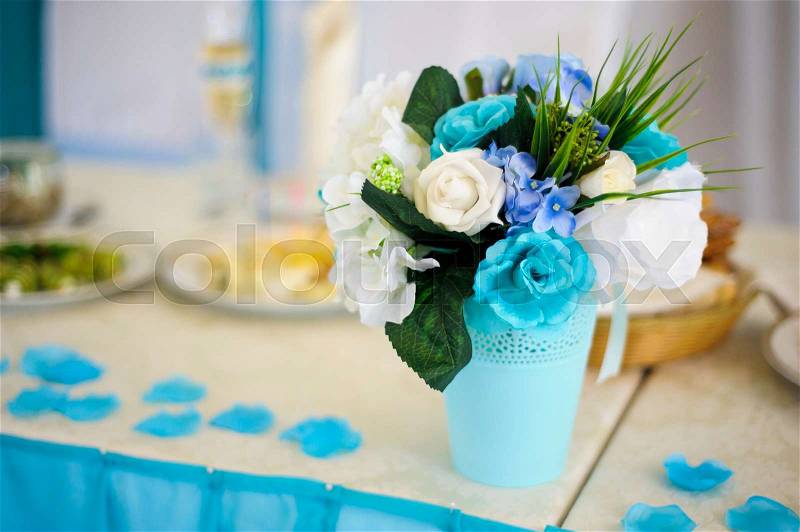 Wedding banquet in a restaurant, party in a restaurant, stock photo