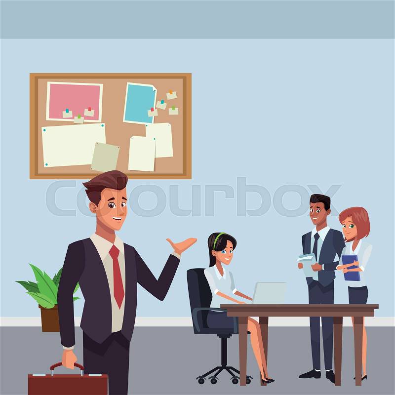 Business teamwork meeting table vector illustration graphic design, vector