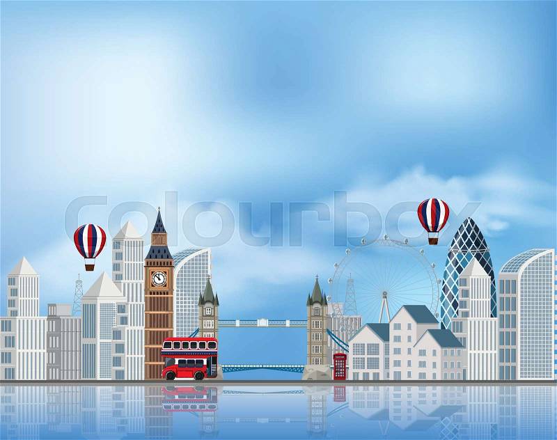 A Tourist Attraction in London illustration, vector
