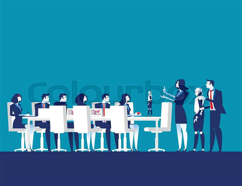 Business people meeting. Concept business discussion vector illustration, vector