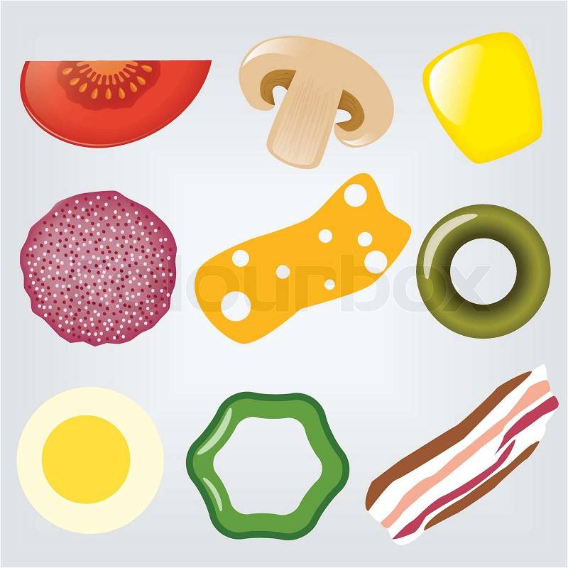 Pizza Ingredients Stock Vector Colourbox,Viscose Fabric Stretchy