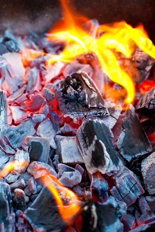 Barbecue charcoals, stock photo