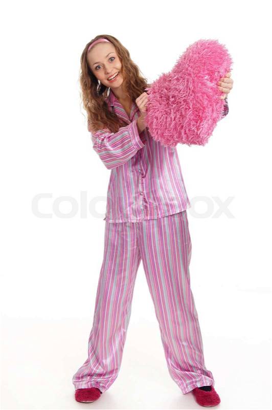 Girl in pyjamas, stock photo