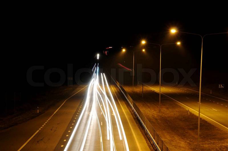 Highway lights, stock photo