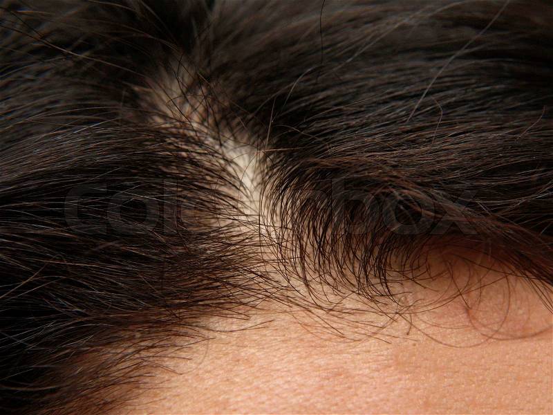 Human hair, close up, stock photo