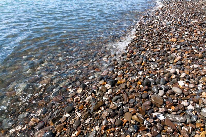 Rolling stones sea, stock photo