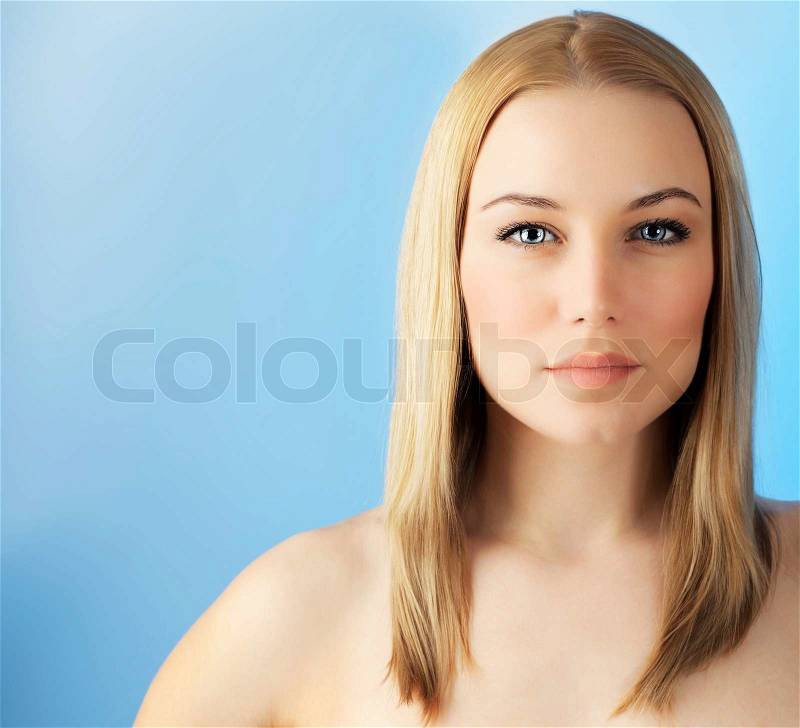 Beautiful face woman, stock photo