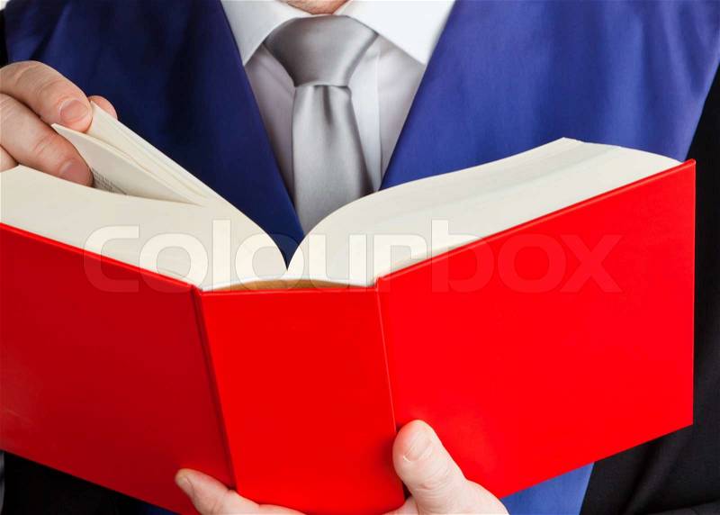 Judge in court with code, stock photo
