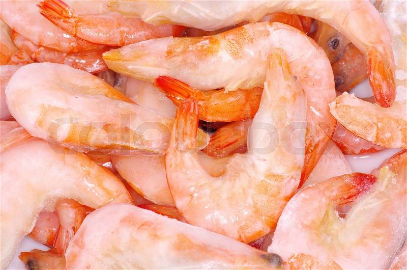 Shrimp background, stock photo