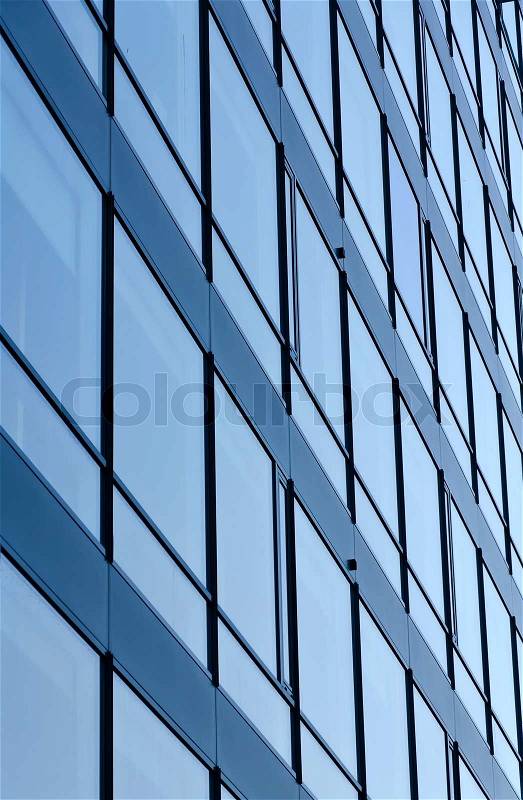 Glass surface Structure of a business building, stock photo