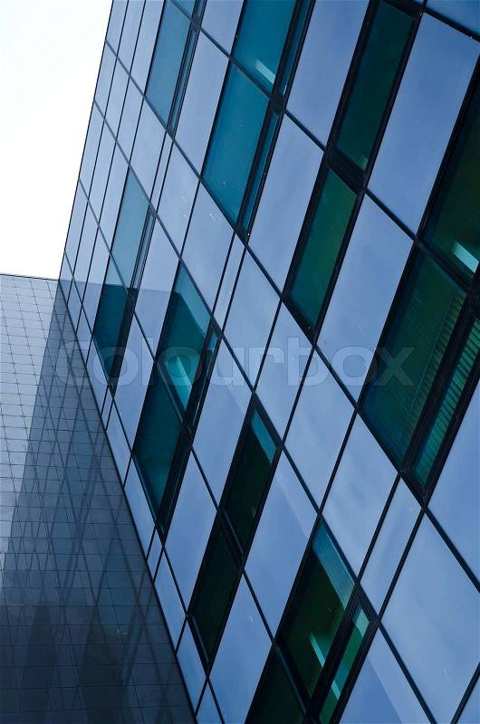 Glass surface Structure of a business building, stock photo