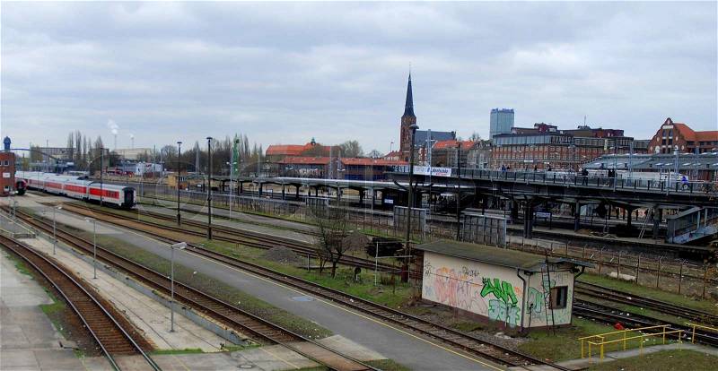 City train Tracks, stock photo