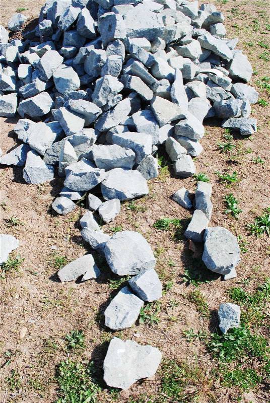 Construction stones, stock photo