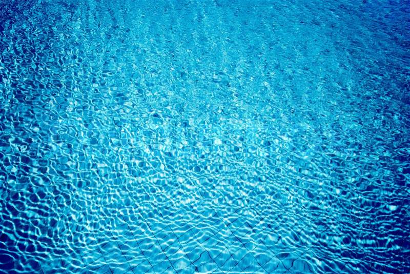 Pool water abstract background, cold fresh natural backdrop, rippled texture and pattern, blue swimming pool seamless surface, summer travel vacation and leisure concept, stock photo