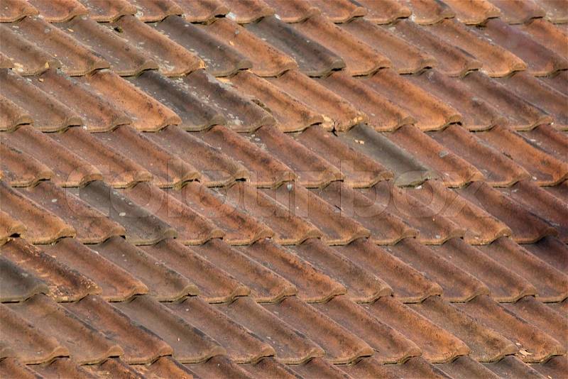 Old Tile Roof, stock photo