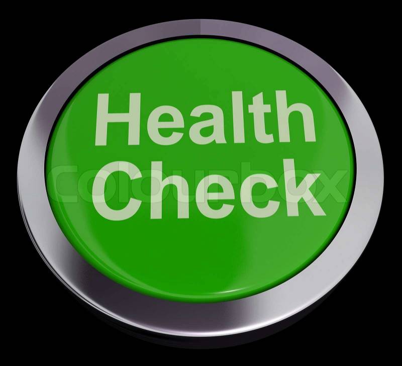 Health Check Button In Green Showing ... | Stock Photo ...