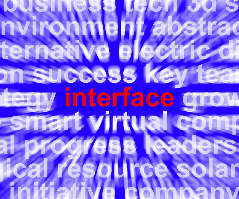 Interface Word Meaning Remote Operation Of Software Or System, stock photo
