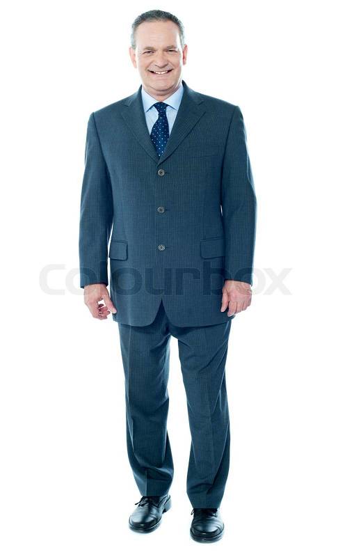 Full length view of senior corporate male, stock photo