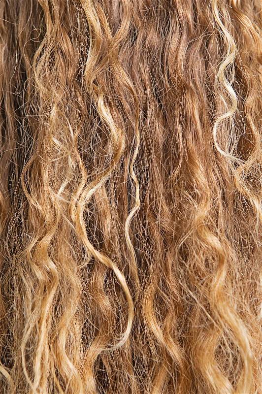 Texture of blond hair, stock photo