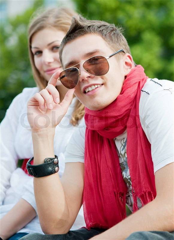 Young trendy couple, stock photo