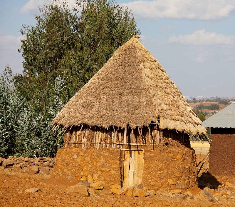 African hut, stock photo